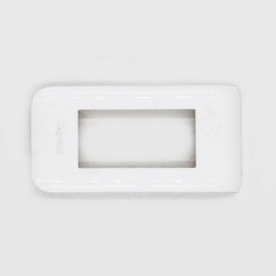 Plaque programme mosaic pour 1 module blanc