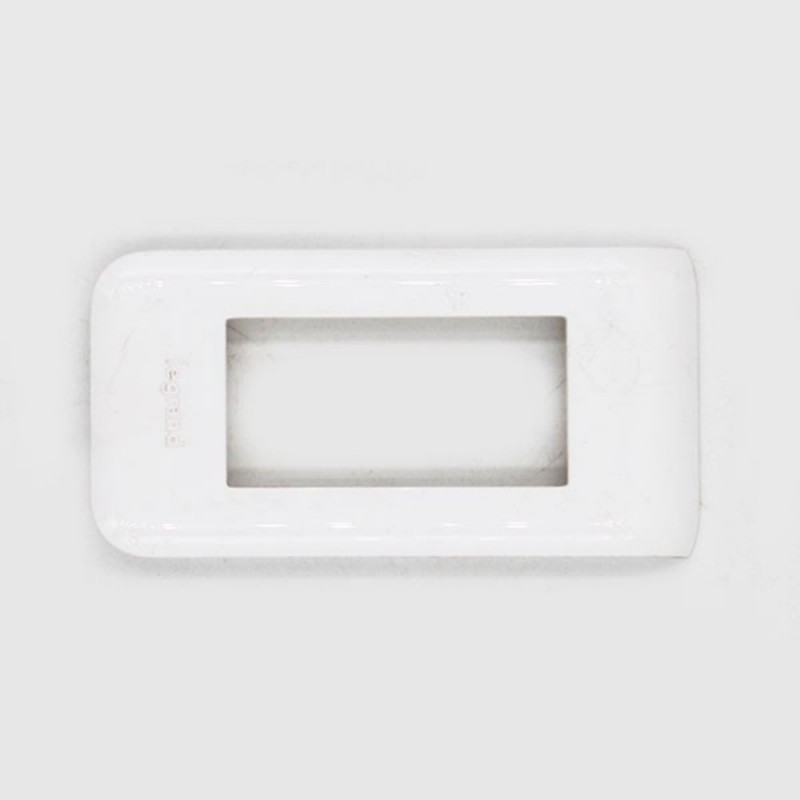 Plaque programme mosaic pour 1 module blanc