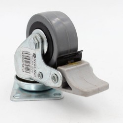 Roulette platine frein 50mm-40kg FT