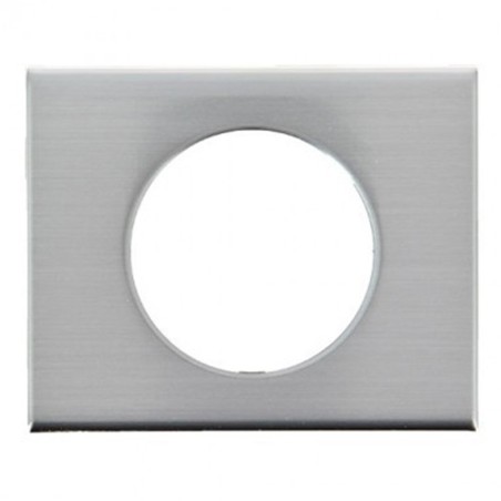 Plaque mat 1 poste inox brossé