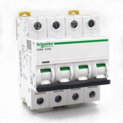 Disjoncteur modulaire Multi 9 C60N 4P 63A Courbe D