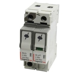 Parafoudre basse tension T2 40KA 2 modules 1P+N
