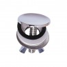 Cache-trou pour lavabo en laiton chromé