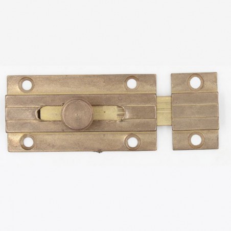 Verrou horizontal à coulisse 60mm en laiton