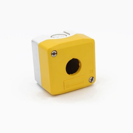Boîtier à boutons vide 1 trou avec couverClé jaune