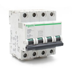 Disjoncteur C60N 4P 25A courbe D