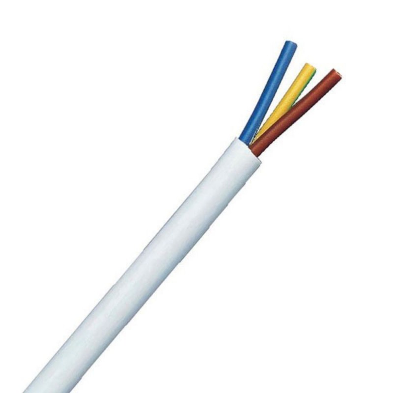 Cable souple blanc 3G2.5mm² (le ml)