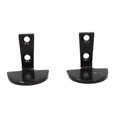 Arret de porte coudé noir 2 trous