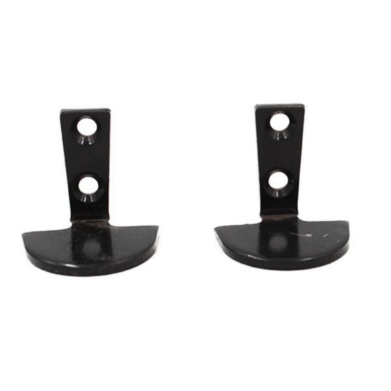 Arret de porte coudé noir 2 trous