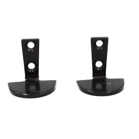 Arret de porte coudé noir 2 trous