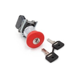 Bouton-pressoir darrêt durgence à clé 455