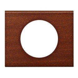 Plaque pour un poste mat acajou