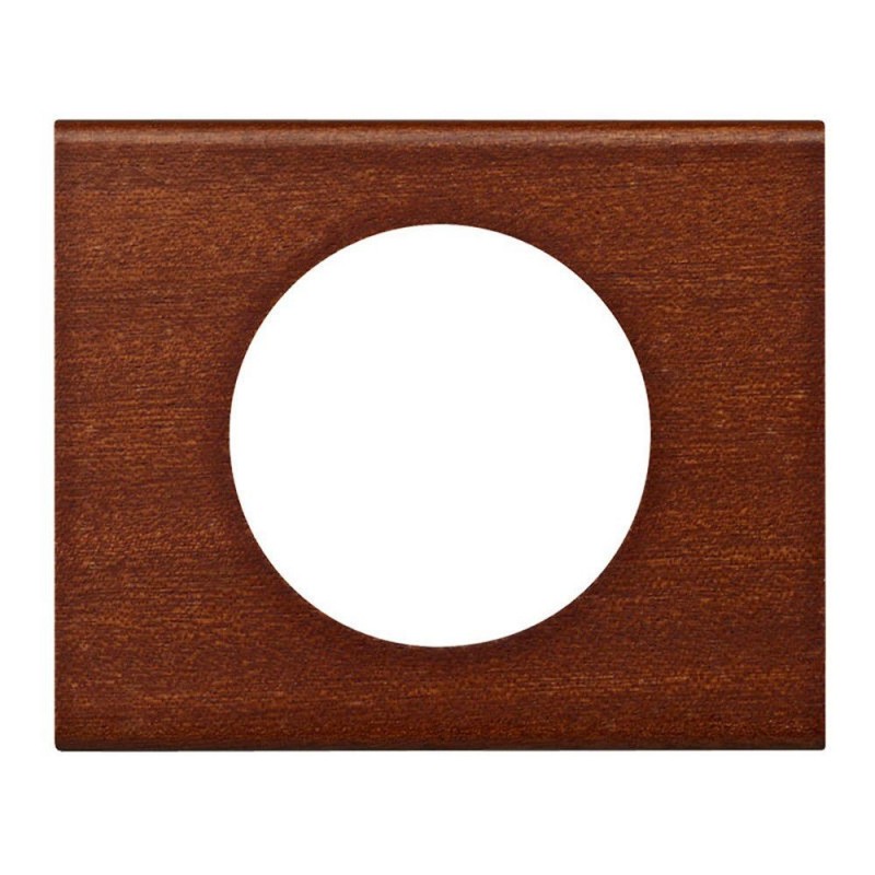 Plaque pour un poste mat acajou
