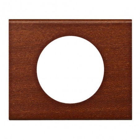 Plaque pour un poste mat acajou