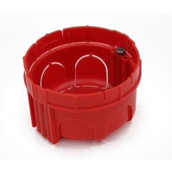 Boîte dencastrement monoposte Batibox Ø67mm 40-30 mm rouge