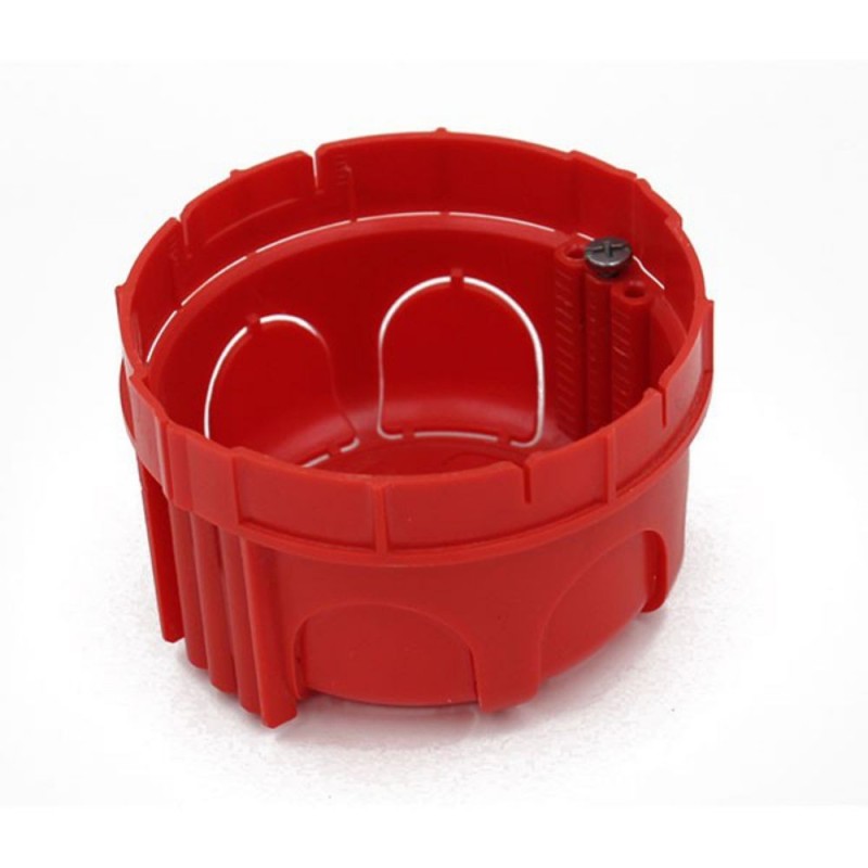 Boîte dencastrement monoposte Batibox Ø67mm 40-30 mm rouge
