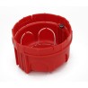 Boîte dencastrement monoposte Batibox Ø67mm 40-30 mm rouge