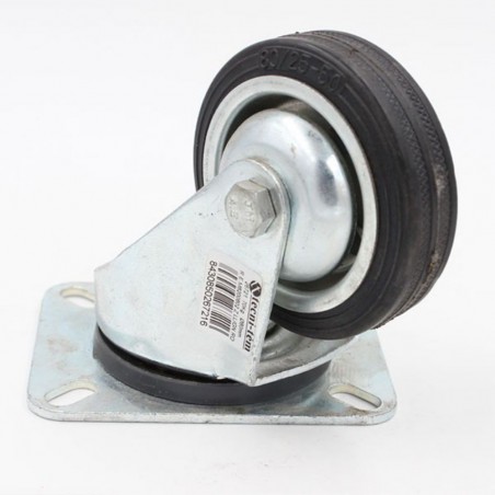 Roulette pivotante 100mm avec platine de fixation