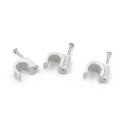 Attache câble rond 9mm Fixfor grise (boite de 100)