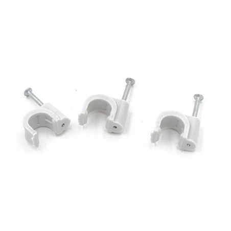 Attache câble rond 9mm Fixfor grise (boite de 100)