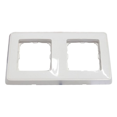 Plaque 2 poste cariva blanc*