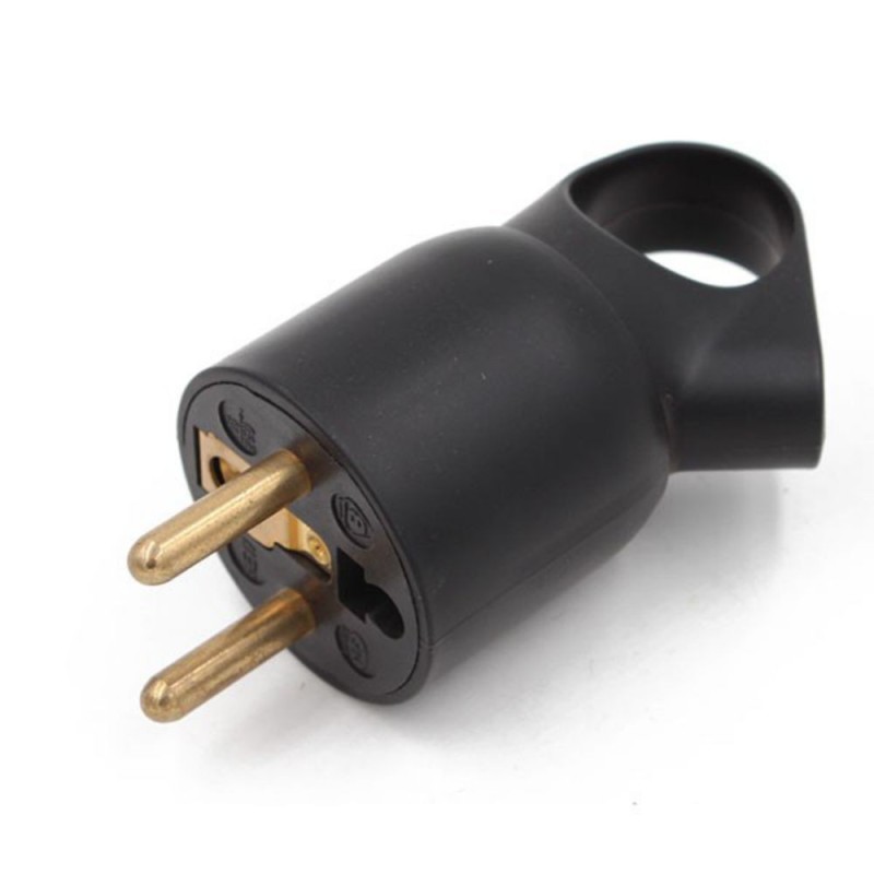 Fiche femelle 2P+T 10-16A noire