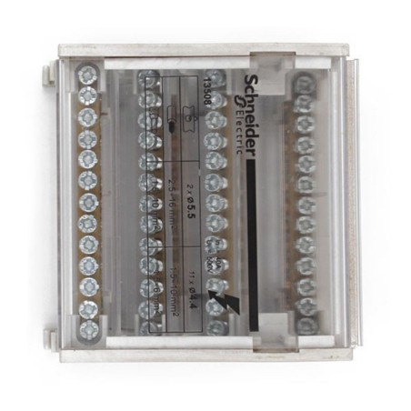 Répartiteur étagé tétrapolaire à vis 100A 4x7 trous