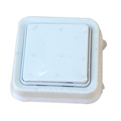 Interrupteur encastré va-et-vient blanc 10A