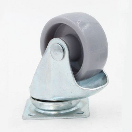 Roulette pivotante 40mm-25kg avec platine de fixation