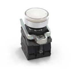 Bouton poussoiraffleurant blanc (lumin.)