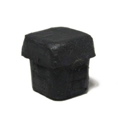 Embout rentrant anti-dérapant carré 25x25mm noir