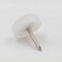 Patin glisseur à pointe Ø18 mm Blanc
