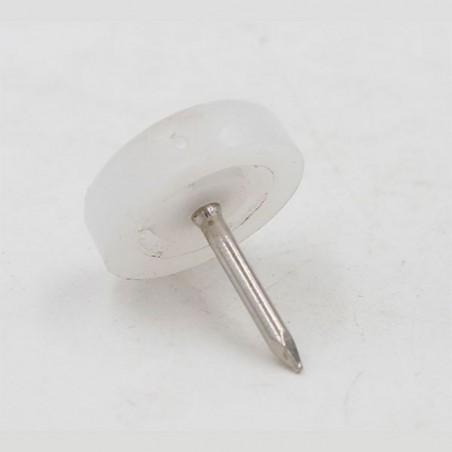 Patin glisseur à pointe Ø18 mm Blanc