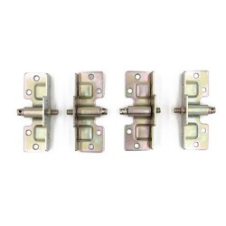 Lot de 4 ferrures de lit bichromaté