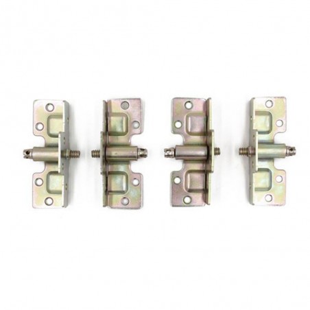 Lot de 4 ferrures de lit bichromaté