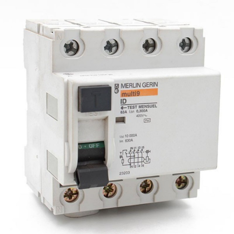 Interrupteur différentiel 4P-240V 63A- 300mA