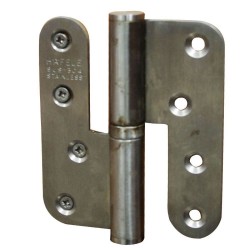 Paumelle gauche en acier mat 100x36 mm