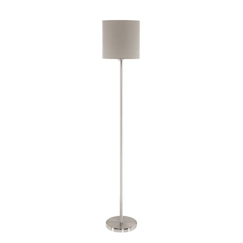 Lampe sur pied Pasteri Taupe E27 60W