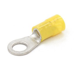 Cosse à oeil 2.5-6mm² borne 6mm jaune (bte100pcs)