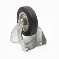 Roulette fixe 100mm-80kg avec platine