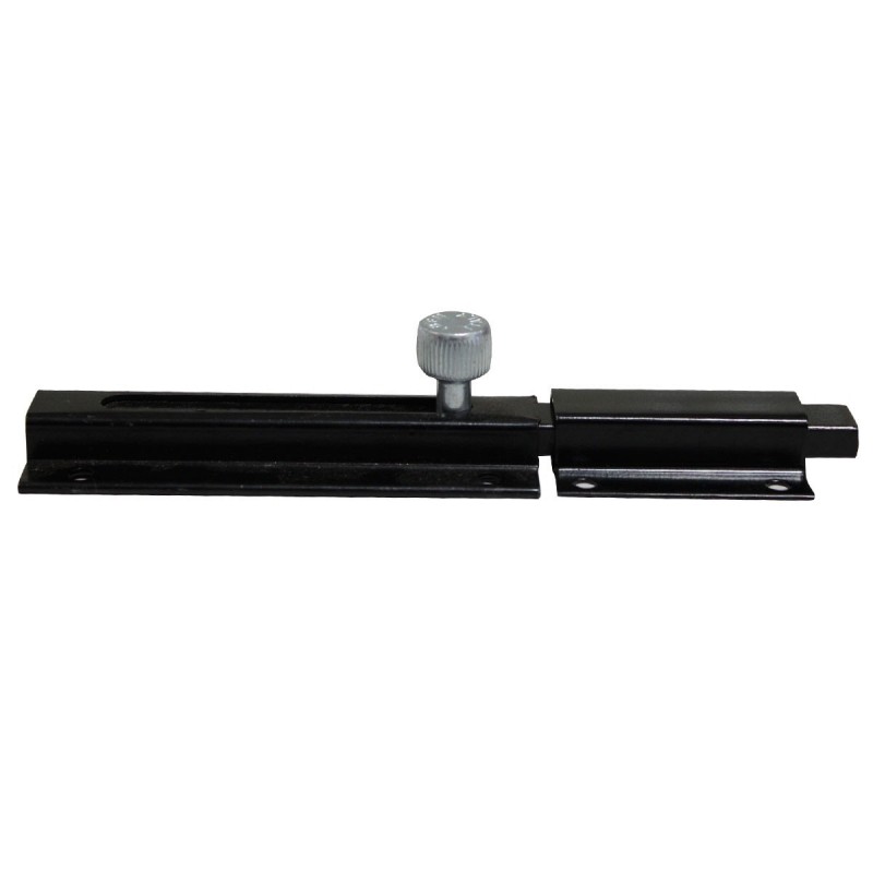 Verrou horizontal avec porte-cadenas 150 mm noir