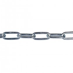 Chaine droite soudée maillon courtacier zingué 5mm 25m