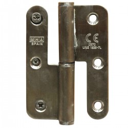 Paumelle gauche 475 en acier inoxydable 90x65x2.5mm