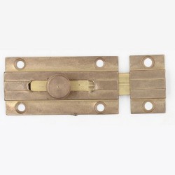 Verrou horizontal à coulisse 80 mm laiton poli