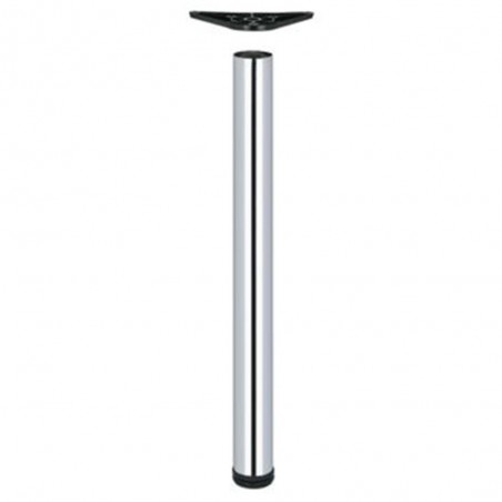 Pied acier chromé poli 60-710mm