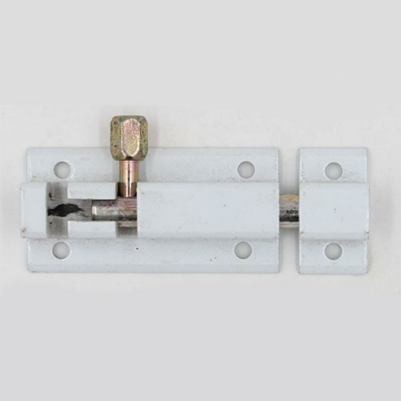 Verrou 60x30mm aluminium blanc