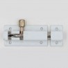 Verrou 60x30mm aluminium blanc