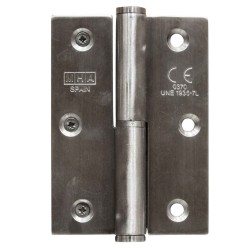 Paumelle en inox Gauche 90x65x2.5mm 477