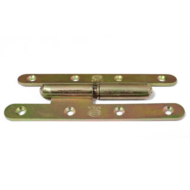 Paumelle 505 droite bichromaté 140x55x3 mm