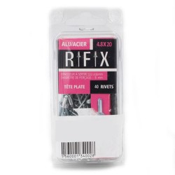 Rivets alu-acier 4.8X20 tp (bte de 40pces)*